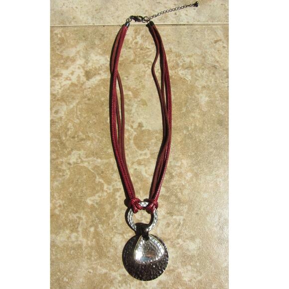 Mixed Metal & Leather Modern Necklace, Bracelets, & Earring Bundle - Picture 4 of 4